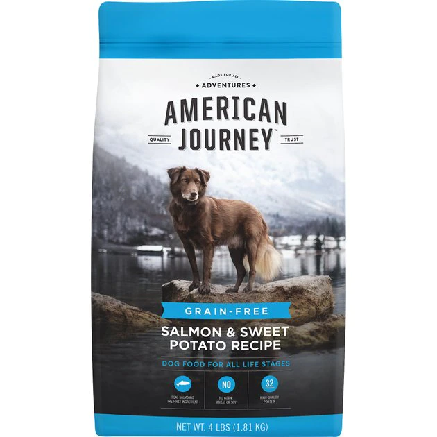 American Journey Salmon & Sweet Potato Recipe Grain-Free Dry Dog Food, 4-lb bag American Journey Salmon & Sweet Potato Recipe Grain-Free Dry Dog Food -American Journey Sales 2024 108421 MAIN. SY630 V1486751043