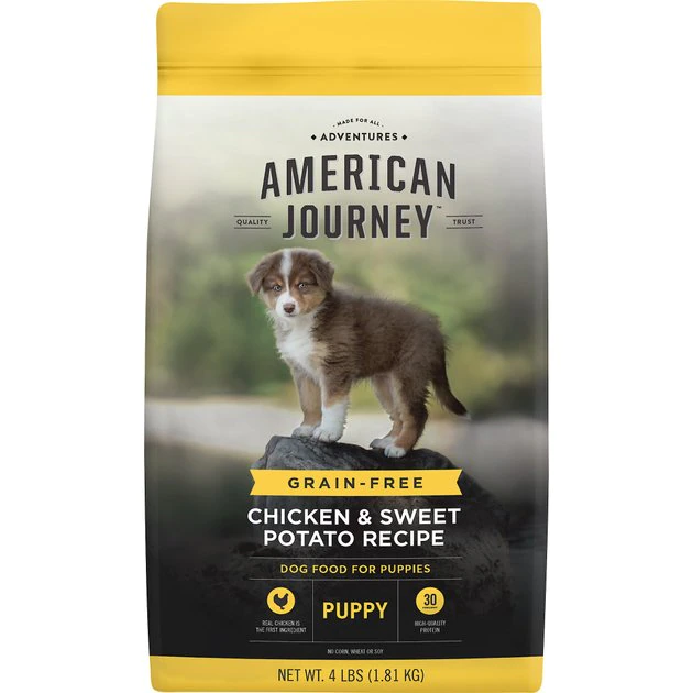 American Journey Puppy Chicken & Sweet Potato Recipe Grain-Free Dry Dog Food, 4-lb bag American Journey Puppy Chicken & Sweet Potato Recipe Grain-Free Dry Dog Food -American Journey Sales 2024 108430 MAIN. SY630 V1486750961