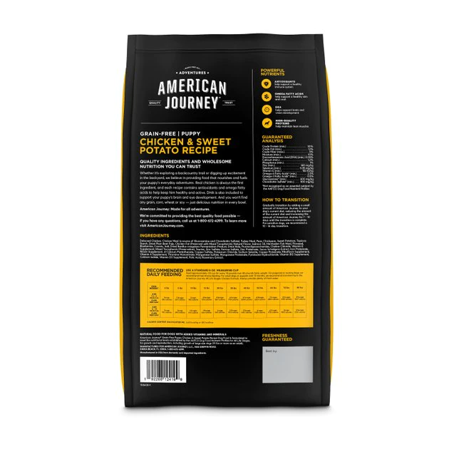 American Journey Puppy Chicken & Sweet Potato Recipe Grain-Free Dry Dog Food, 4-lb bag American Journey Puppy Chicken & Sweet Potato Recipe Grain-Free Dry Dog Food -American Journey Sales 2024 108430 PT1. SY630 V1589461923