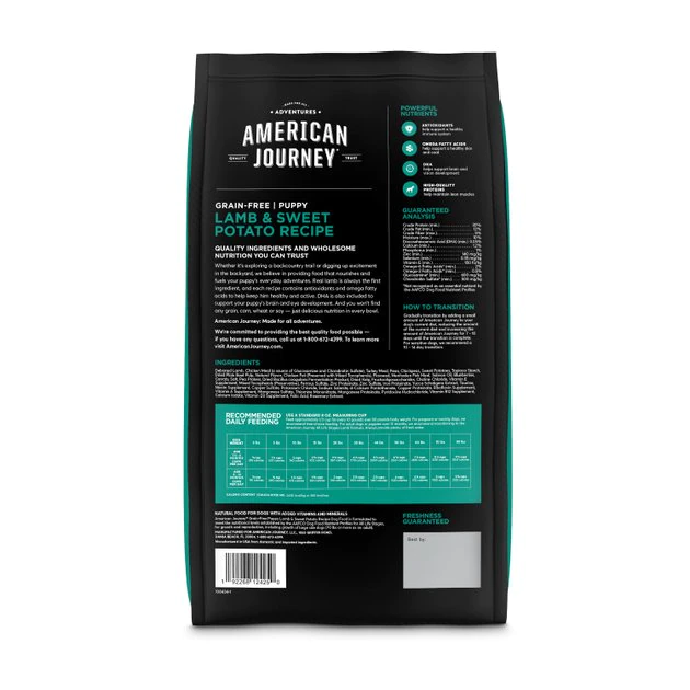 American Journey Puppy Lamb & Sweet Potato Recipe Grain-Free Dry Dog Food, 4-lb bag American Journey Puppy Lamb & Sweet Potato Recipe Grain-Free Dry Dog Food -American Journey Sales 2024 108434 PT1. SY630 V1589461938