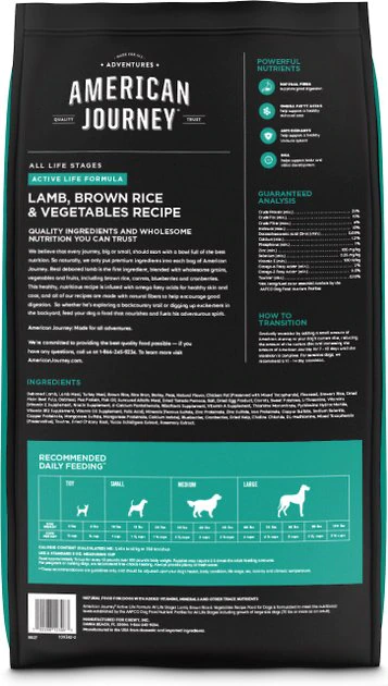 American Journey Active Life Formula Lamb, Brown Rice & Vegetables Recipe Dry Dog Food, 14-lb bag American Journey Active Life Formula Lamb, Brown Rice & Vegetables Recipe Dry Dog Food -American Journey Sales 2024 109342 PT2. SY630 V1649100395
