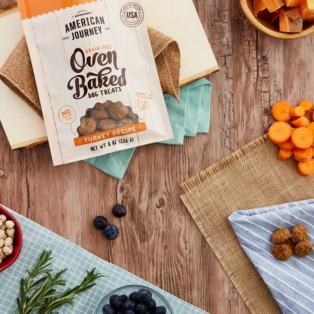 American Journey Turkey Recipe Grain-Free Oven Baked Crunchy Biscuit Dog Treats 5 American Journey Turkey Recipe Grain-Free Oven Baked Crunchy Biscuit Dog Treats - Image 3