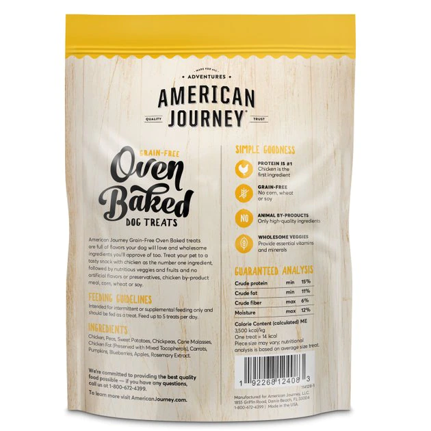 American Journey Chicken Recipe Grain-Free Oven Baked Crunchy Biscuit Dog Treats, 8-oz American Journey Chicken Recipe Grain-Free Oven Baked Crunchy Biscuit Dog Treats -American Journey Sales 2024 114127 PT1. SY630 V1534538027