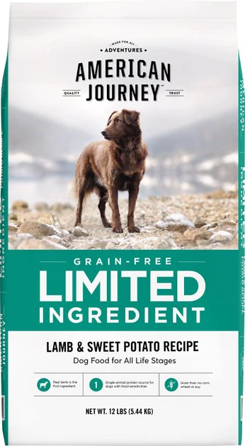 American Journey Limited Ingredient Lamb & Sweet Potato Recipe Grain-Free Dry Dog Food, 12-lb bag American Journey Limited Ingredient Lamb & Sweet Potato Recipe Grain-Free Dry Dog Food -American Journey Sales 2024 121255 MAIN. SY630 V1498056364