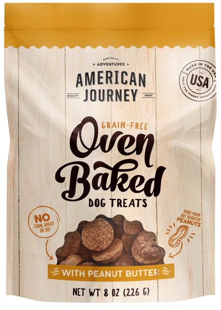 American Journey Peanut Butter Recipe Grain-Free Oven Baked Crunchy Biscuit Dog Treats, 8-oz bag American Journey Peanut Butter Recipe Grain-Free Oven Baked Crunchy Biscuit Dog Treats -American Journey Sales 2024 125861 MAIN. SY630 V1510676298
