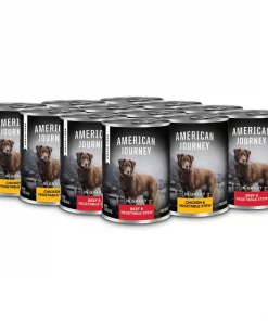 American Journey Stews Poultry & Beef Variety Pack Grain-Free Canned Dog Food, 12.5-oz can