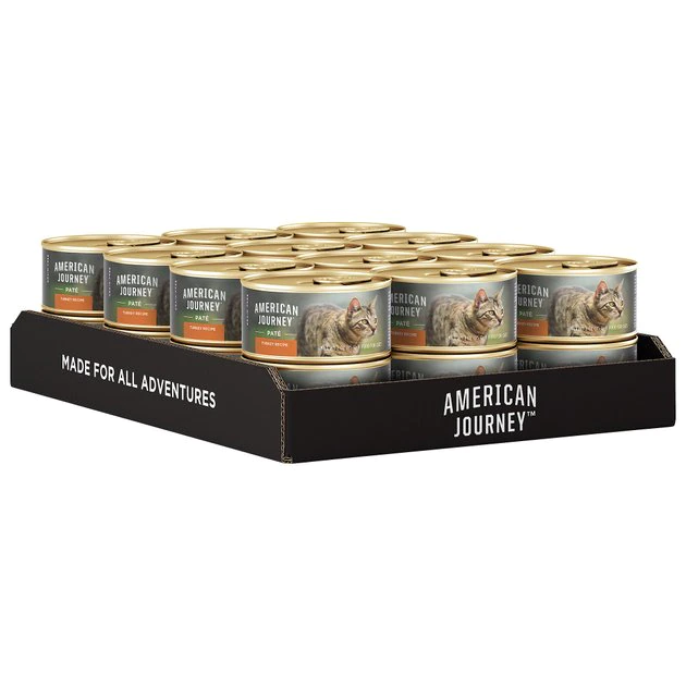 American Journey Pate Turkey Recipe Grain-Free Canned Cat Food, 3-oz, case of 24 American Journey Pate Turkey Recipe Grain-Free Canned Cat Food -American Journey Sales 2024 133905 PT7. SY630 V1626383479
