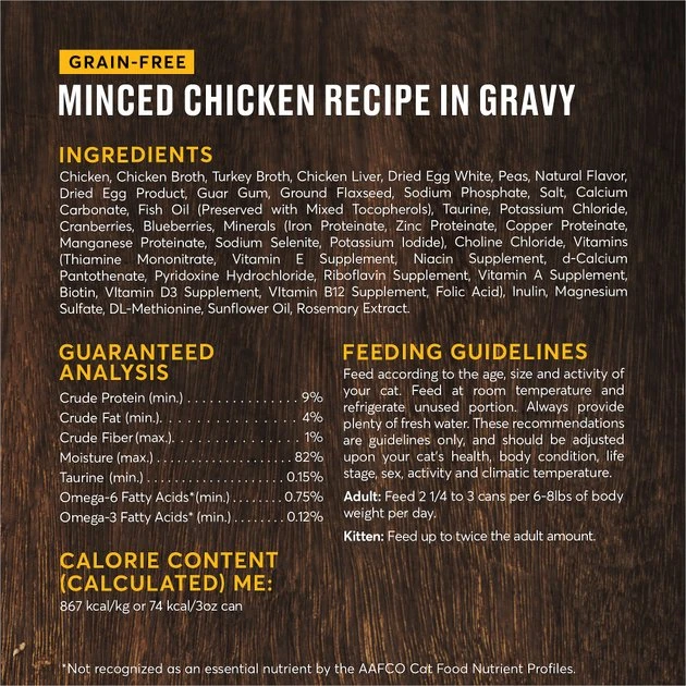 American Journey Minced Chicken Recipe in Gravy Grain-Free Canned Cat Food, 3-oz, case of 24 American Journey Minced Chicken Recipe in Gravy Grain-Free Canned Cat Food -American Journey Sales 2024 133941 PT2. SY630 V1624996108