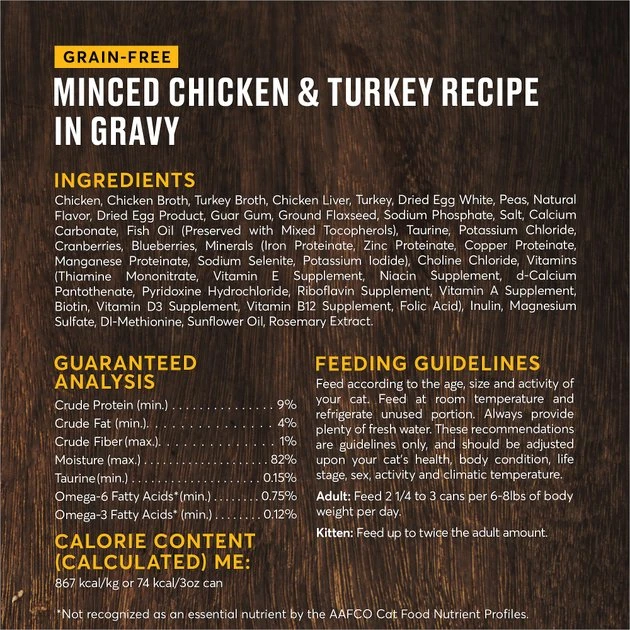 American Journey Minced Chicken & Turkey Recipe in Gravy Grain-Free Canned Cat Food, 3-oz, case of 24 American Journey Minced Chicken & Turkey Recipe in Gravy Grain-Free Canned Cat Food -American Journey Sales 2024 133943 PT2. SY630 V1624996070