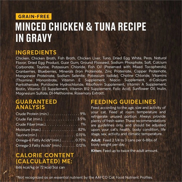American Journey Minced Chicken & Tuna Recipe in Gravy Grain-Free Canned Cat Food, 3-oz, case of 24 American Journey Minced Chicken & Tuna Recipe in Gravy Grain-Free Canned Cat Food -American Journey Sales 2024 133945 PT2. SY630 V1624996082