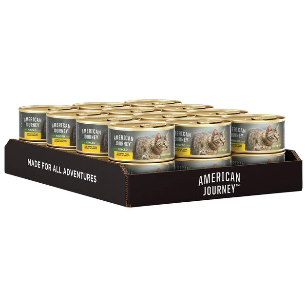 American Journey Minced Chicken & Tuna Recipe in Gravy Grain-Free Canned Cat Food, 3-oz, case of 24 American Journey Minced Chicken & Tuna Recipe in Gravy Grain-Free Canned Cat Food -American Journey Sales 2024 133945 PT7. SY630 V1624996392