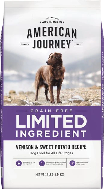 American Journey Limited Ingredient Venison & Sweet Potato Recipe Grain-Free Dry Dog Food, 12-lb bag American Journey Limited Ingredient Venison & Sweet Potato Recipe Grain-Free Dry Dog Food -American Journey Sales 2024 140925 MAIN. SY630 V1520612017