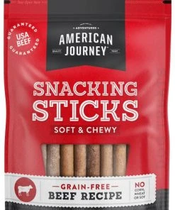 American Journey Beef Recipe Grain-Free Soft & Chewy Snacking Sticks Dog Treats