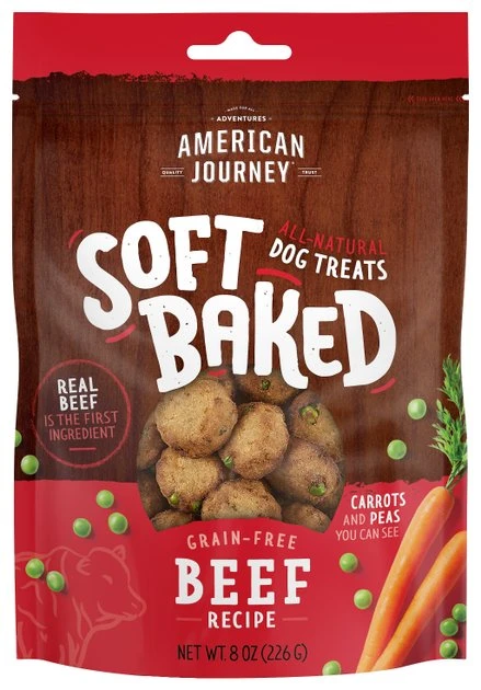 American Journey Beef Recipe Grain-Free Soft-Baked Dog Treats, 8-oz bag American Journey Beef Recipe Grain-Free Soft-Baked Dog Treats -American Journey Sales 2024 153912 MAIN. SY630 V1551800230
