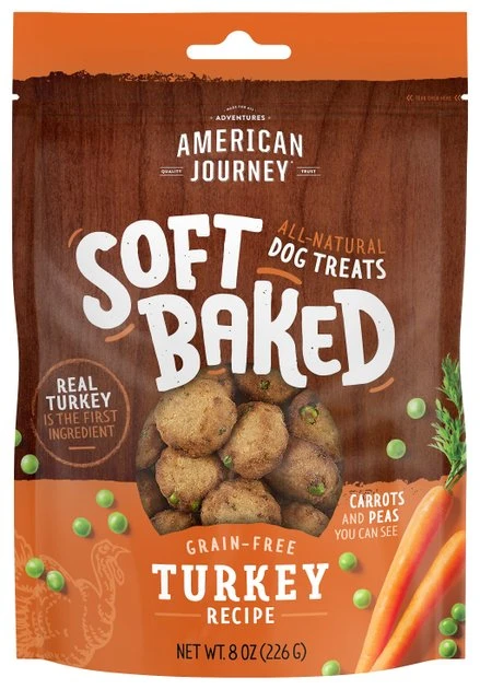 American Journey Turkey Recipe Grain-Free Soft-Baked Dog Treats, 8-oz bag American Journey Turkey Recipe Grain-Free Soft-Baked Dog Treats -American Journey Sales 2024 153914 MAIN. SY630 V1551800255