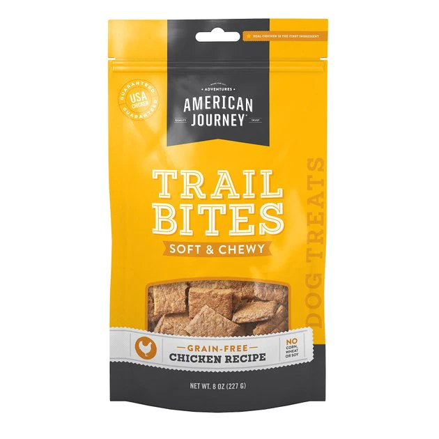 American Journey Chicken Recipe Trail Bites Grain-Free Soft & Chewy Dog Treats, 8-oz bag American Journey Chicken Recipe Trail Bites Grain-Free Soft & Chewy Dog Treats, 8-oz bag -American Journey Sales 2024 162200 MAIN. SY630 V1567795472