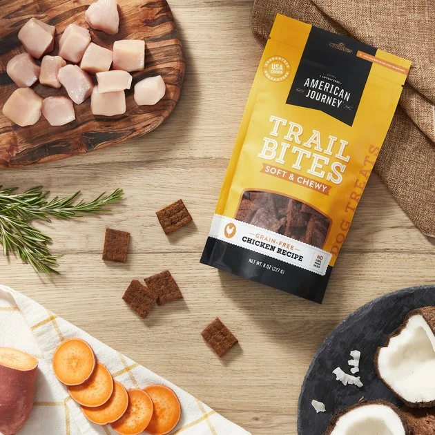 American Journey Chicken Recipe Trail Bites Grain-Free Soft & Chewy Dog Treats, 8-oz bag American Journey Chicken Recipe Trail Bites Grain-Free Soft & Chewy Dog Treats, 8-oz bag -American Journey Sales 2024 162200 PT2. SY630 V1566484036