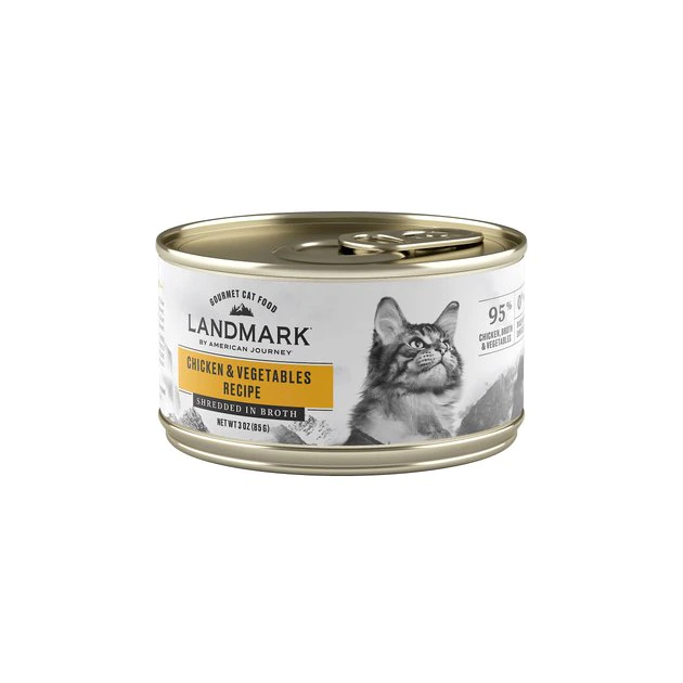 American Journey Landmark Chicken & Vegetables Recipe in Broth Grain-Free Canned Cat Food, 3-oz, case of 12 American Journey Landmark Chicken & Vegetables Recipe in Broth Grain-Free Canned Cat Food, 3-oz, case of 12 -American Journey Sales 2024 193496 MAIN. SY630 V1582124389