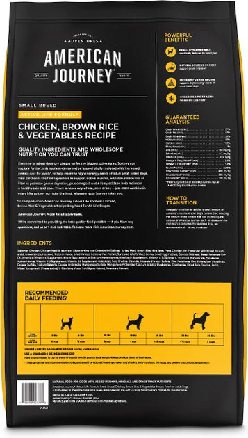 American Journey Active Life Formula Small Breed Chicken, Brown Rice & Vegetables Recipe Adult Dry Dog Food, 14-lb bag American Journey Active Life Formula Small Breed Chicken, Brown Rice & Vegetables Recipe Adult Dry Dog Food, 14-lb bag -American Journey Sales 2024 213621 PT1. SY630 V1649100086