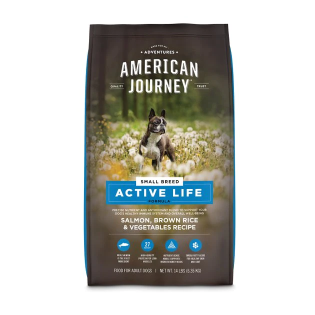 American Journey Active Life Formula Small Breed Salmon, Brown Rice & Vegetables Recipe Adult Dry Dog Food, 14-lb bag American Journey Active Life Formula Small Breed Salmon, Brown Rice & Vegetables Recipe Adult Dry Dog Food, 14-lb bag -American Journey Sales 2024 213623 MAIN. SY630 V1594326129
