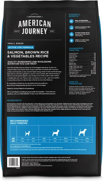 American Journey Active Life Formula Small Breed Salmon, Brown Rice & Vegetables Recipe Adult Dry Dog Food, 14-lb bag American Journey Active Life Formula Small Breed Salmon, Brown Rice & Vegetables Recipe Adult Dry Dog Food, 14-lb bag -American Journey Sales 2024 213623 PT1. SY630 V1649100081