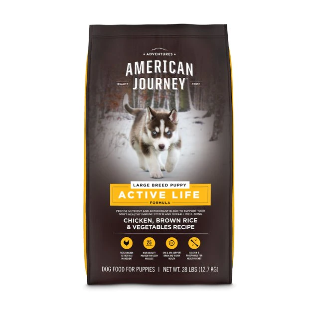 American Journey Active Life Formula Large Breed Puppy Chicken, Brown Rice & Vegetables Recipe Dry Dog Food, 28-lb bag American Journey Active Life Formula Large Breed Puppy Chicken, Brown Rice & Vegetables Recipe Dry Dog Food, 28-lb bag -American Journey Sales 2024 214833 MAIN. SY630 V1594317061