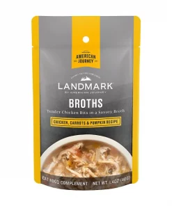 American Journey Landmark Broths Chicken, Carrots & Pumpkin Recipe Wet Cat Food Complement Pouches, 1.4 oz case of 16