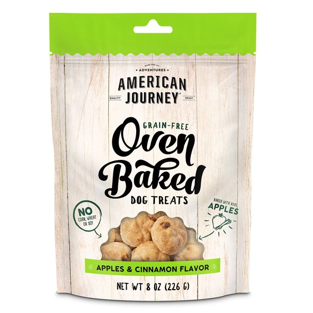 American Journey Apples & Cinnamon Flavor Grain-Free Oven Baked Crunchy Biscuit Dog Treats, 8-oz bag American Journey Apples & Cinnamon Flavor Grain-Free Oven Baked Crunchy Biscuit Dog Treats -American Journey Sales 2024 241529 MAIN. SY630 V1608348746