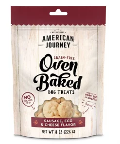 American Journey Sausage, Egg & Cheese Flavor Grain-Free Oven Baked Crunchy Biscuit Dog Treats