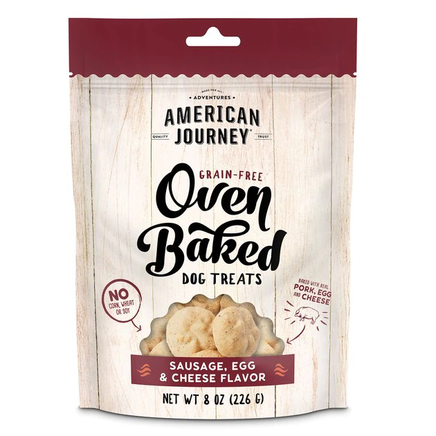 American Journey Sausage, Egg & Cheese Flavor Grain-Free Oven Baked Crunchy Biscuit Dog Treats, 8-oz bag American Journey Sausage, Egg & Cheese Flavor Grain-Free Oven Baked Crunchy Biscuit Dog Treats -American Journey Sales 2024 241533 MAIN. SY630 V1608339743
