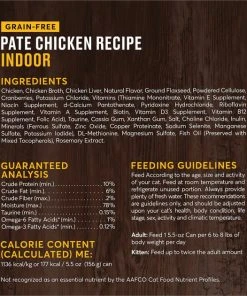 American Journey Indoor Pate Chicken Recipe Grain-Free Canned Cat Food, 5.5-oz, case of 24 -American Journey Sales 2024 242876 PT6. SY630 V1608264456