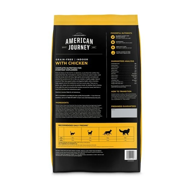 American Journey Indoor Recipe with Chicken Grain-Free Dry Cat Food, 12-lb bag American Journey Indoor Recipe with Chicken Grain-Free Dry Cat Food, 12-lb bag -American Journey Sales 2024 243724 PT1. SY630 V1611089515