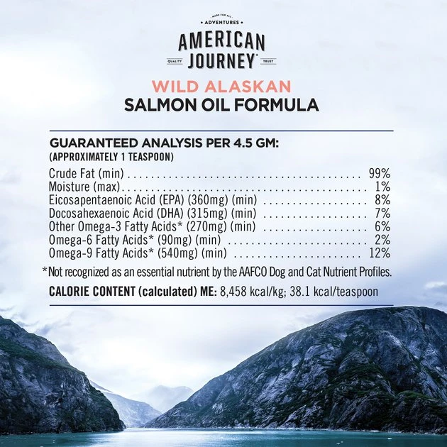 American Journey Wild Alaskan Salmon Oil Formula Liquid Supplement for Cats & Dogs, 18 oz American Journey Wild Alaskan Salmon Oil Formula Liquid Supplement for Cats & Dogs -American Journey Sales 2024 255232 PT8. SY630 V1611699667