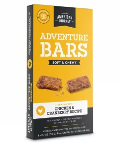 American Journey Adventure Bars Chicken & Cranberry Recipe Grain-Free Soft & Chewy Dog Treats