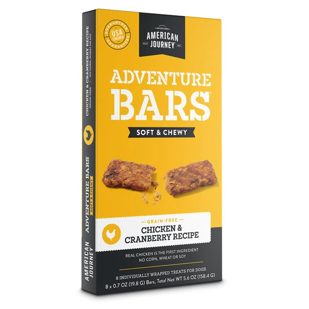 American Journey Adventure Bars Chicken & Cranberry Recipe Grain-Free Soft & Chewy Dog Treats, 8 Count American Journey Adventure Bars Chicken & Cranberry Recipe Grain-Free Soft & Chewy Dog Treats -American Journey Sales 2024 261559 MAIN. SY630 V1616120760