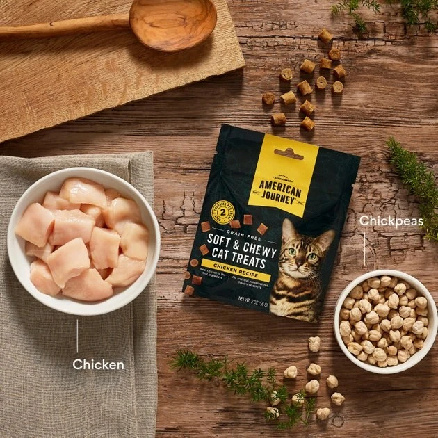 American Journey Chicken Recipe Grain-Free Soft & Chewy Cat Treats, 2oz American Journey Chicken Recipe Grain-Free Soft & Chewy Cat Treats -American Journey Sales 2024 272115 PT4. SY630 V1620928041