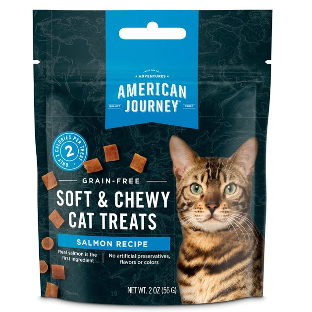 American Journey Salmon Recipe Grain-Free Soft & Chewy Cat Treats, 2 oz American Journey Salmon Recipe Grain-Free Soft & Chewy Cat Treats -American Journey Sales 2024 272119 MAIN. SY630 V1620926848