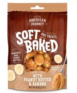 American Journey With Peanut Butter & Banana Grain-Free Soft-Baked Dog Treats, 8-oz bag