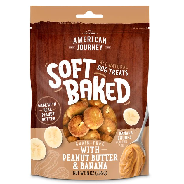 American Journey With Peanut Butter & Banana Grain-Free Soft-Baked Dog Treats, 8-oz bag American Journey With Peanut Butter & Banana Grain-Free Soft-Baked Dog Treats, 8-oz bag -American Journey Sales 2024 280804 MAIN. SY630 V1626205918