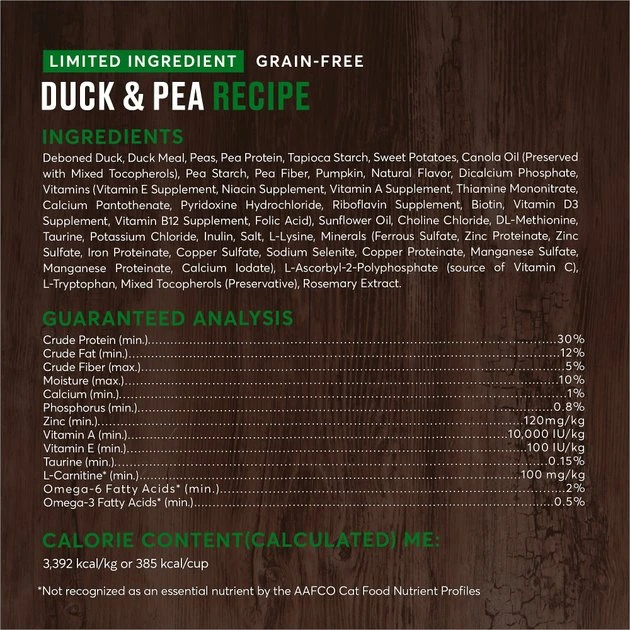 American Journey Grain-Free Limited Ingredient Duck & Pea Recipe Dry Cat Food, 12lb bag American Journey Grain-Free Limited Ingredient Duck & Pea Recipe Dry Cat Food, 12lb bag -American Journey Sales 2024 285447 PT5. SY630 V1628173888