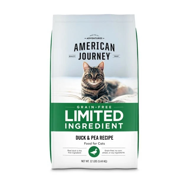 American Journey Grain-Free Limited Ingredient Duck & Pea Recipe Dry Cat Food, 12lb bag American Journey Grain-Free Limited Ingredient Duck & Pea Recipe Dry Cat Food, 12lb bag -American Journey Sales 2024 285447 PT8. SY630 V1628173879