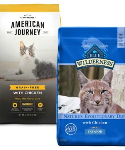American Journey||Blue Buffalo American Journey Indoor Recipe with Chicken Grain-Free Dry Food + Blue Buffalo Wilderness Indoor Chicken Recipe Grain-Free Dry Cat Food