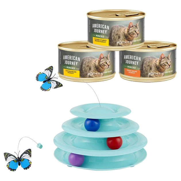 American Journey Minced Poultry in Gravy Grain-Free Canned Food + Frisco Cat Tracks Butterfly Cat Toy American Journey||Frisco American Journey Minced Poultry in Gravy Grain-Free Canned Food + Frisco Cat Tracks Butterfly Cat Toy -American Journey Sales 2024 292620 MAIN. SY630 V1620009746