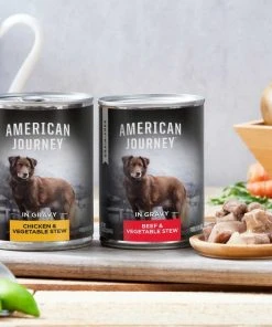American Journey Salmon & Sweet Potato Recipe Grain-Free Dry Food, 24-lb bag + Stews Poultry & Beef Grain-Free Canned Dog Food -American Journey Sales 2024 292624 PT5. SY630 V1619989325