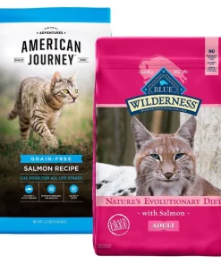 American Journey||Blue Buffalo American Journey Salmon Recipe Grain-Free Dry Food + Blue Buffalo Wilderness Salmon Recipe Grain-Free Dry Cat Food