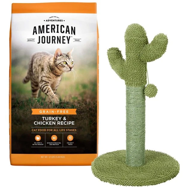 American Journey Turkey & Chicken Recipe Grain-Free Dry Food + Frisco Cactus Cat Scratching Post, 22-in American Journey||Frisco American Journey Turkey & Chicken Recipe Grain-Free Dry Food + Frisco Cactus Cat Scratching Post, 22-in -American Journey Sales 2024 292646 MAIN. SY630 V1619983929