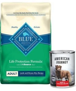 Blue Buffalo||American Journey Blue Buffalo Life Protection Formula Adult Lamb & Brown Rice Recipe Dry Food + American Journey Beef & Chicken Recipe Grain-Free Canned Dog Food