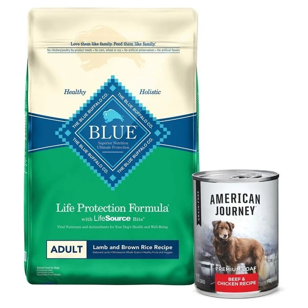 Blue Buffalo Life Protection Formula Adult Lamb & Brown Rice Recipe Dry Food + American Journey Beef & Chicken Recipe Grain-Free Canned Dog Food Blue Buffalo||American Journey Blue Buffalo Life Protection Formula Adult Lamb & Brown Rice Recipe Dry Food + American Journey Beef & Chicken Recipe Grain-Free Canned Dog Food -American Journey Sales 2024 292710 MAIN. SY630 V1619984225