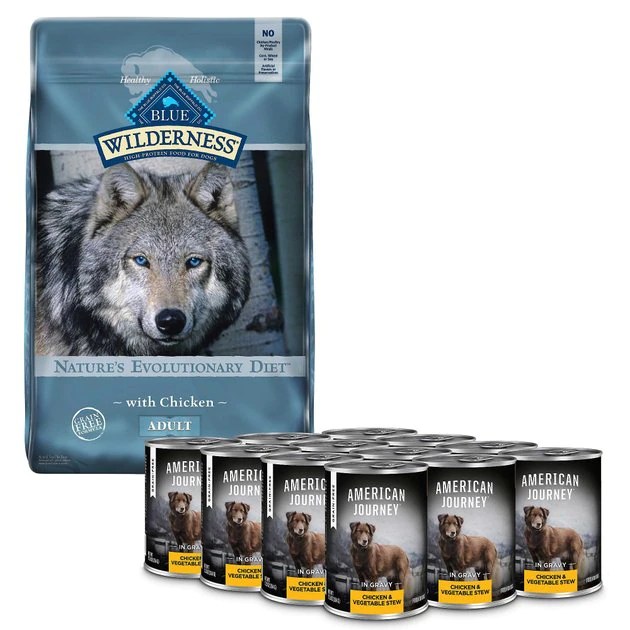 Blue Buffalo Wilderness Chicken Recipe Grain-Free Dry Food + American Journey Stews Chicken & Vegetables Recipe in Gravy Grain-Free Canned Dog Food Blue Buffalo||American Journey Blue Buffalo Wilderness Chicken Recipe Grain-Free Dry Food + American Journey Stews Chicken & Vegetables Recipe in Gravy Grain-Free Canned Dog Food -American Journey Sales 2024 292744 MAIN. SY630 V1620243748
