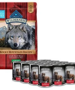Blue Buffalo||American Journey Blue Buffalo Wilderness Rocky Mountain Recipe with Red Meat Adult Grain-Free Dry Food + American Journey Stews Beef & Vegetables Recipe in Gravy Grain-Free Canned Dog Food